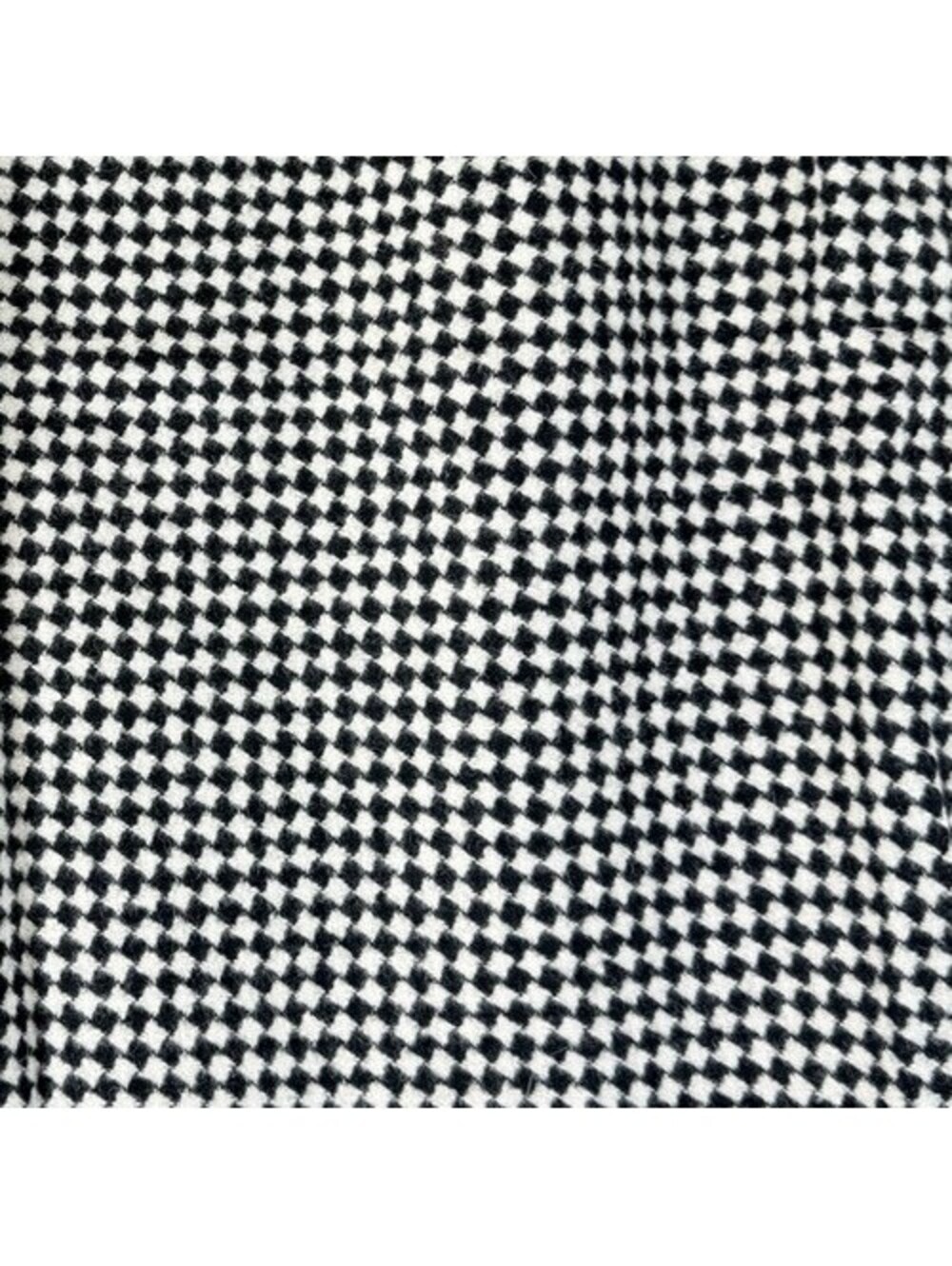 Talbots A Line Skirt 6 Black White Check Wool Blend Lined Pencil Womens